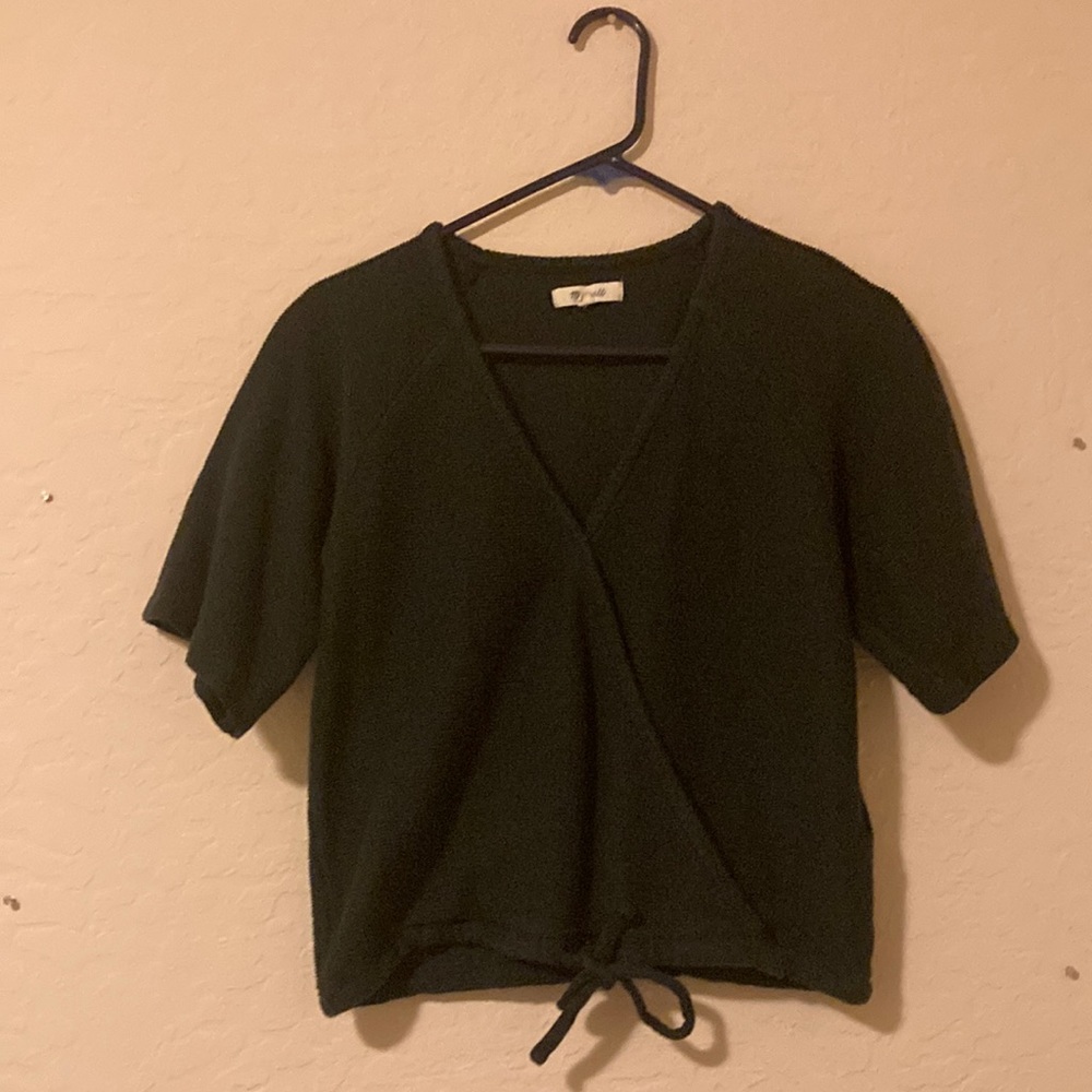 Black surplice Madewell top small
